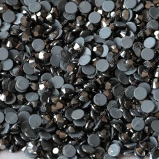 Hematite color flat back round hotfix rhinestones for clothing Hematite color flat back round hotfix rhinestones for clothing